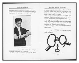 Page from Harry Houdini's Handcuff Secrets on opening sealed handcuffs. Image © Senate House Library, University of London