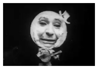 Still from Mister Moon of a musician with his face as the moon. Image © The British Film Institute National Archive
