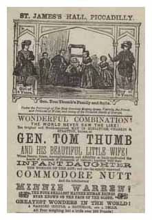 Poster for Gen Tom Thumb and his beautiful little wife. Image © The National Fairground Archive, University of Sheffield