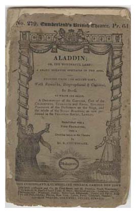 Programme for Aladdin, 1826. Image © The Harry Ransom Center, University of Texas, Austin